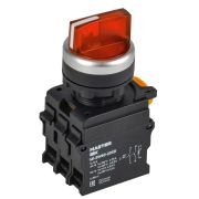 Переключатель с подсветкой 3 полож. 2NO красный MASTER IEK