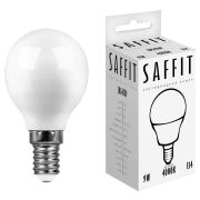 Лампа светодиодная LED 9вт Е14 белый матовый шар