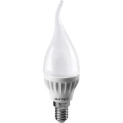 Лампа светодиодная LED 8вт Е14 белый матовая свеча на ветру