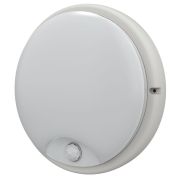 Светильник светодиодный ДПО 4100Д 12Вт IP54 4000K круг белый с инфракрасным датчиком движения IEK