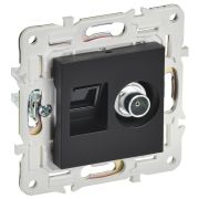 SKANDY Розетка двойная TV+RJ45 кат.6E SK-A15Bl черный IEK