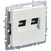 BRITE Розетка компьютерная двойная кат.5E RJ45 РК10-2-БрЖ жемчуг