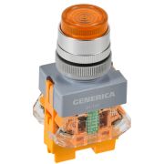 Кнопка D7-11D d=22мм 1з+1р с подсв. жел. GENERICA