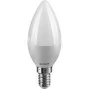 Лампа светодиодная LED 6вт E14 теплый матовая свеча