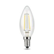 Лампа светодиодная филаментная LED 11 Вт 830 лм 4100К свеча нейтральный E14 AC 220В прозрачная колба Black Filament Gauss
