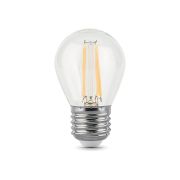 Лампа светодиодная филаментная LED 9 Вт 680 лм 2700К шар P45 теплый E27 AC 220В прозрачная колба Black Filament Gauss