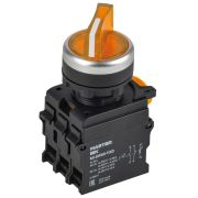 Переключатель с подсв. 2 полож. 1NO+1NC жёлтый MASTER IEK