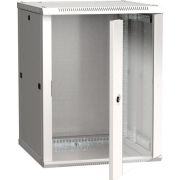 Шкаф настенный 19' LINEA W 12U 600x600мм стеклянная дверь RAL7035