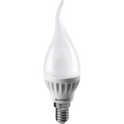 Лампа светодиодная LED 6вт E14 белый матовая свеча на ветру