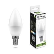 Лампа светодиодная LED 9вт Е14 белый матовая свеча