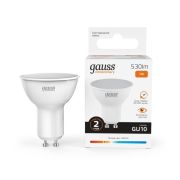 Лампа светодиодная LED 7 Вт 530 лм 3000К софит MR16 теплый GU10 AC 220В Elementary Gauss