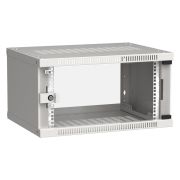 Шкаф LINEA WE 6U 600x450мм дверь стекло серый