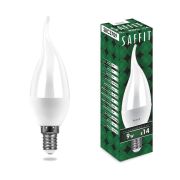Лампа светодиодная LED 9вт Е14 белый матовая свеча на ветру