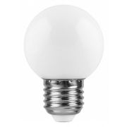 Лампа светодиодная LED 1вт Е27 белый 2700К (шар)