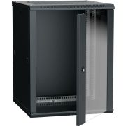 Шкаф настенный 19' LINEA W 12U 600x600мм стеклянная дверь RAL9005