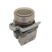 Кнопка КМЕ4601мС-красный-0но+1нз-цилиндр-IP65-