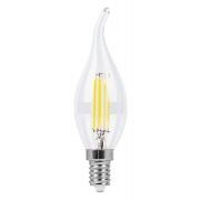 Лампа светодиодная LED 11вт Е14 белый свеча на ветру FILAMENT