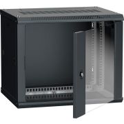 Шкаф настенный 19' LINEA W 9U 600x450мм стеклянная дверь RAL9005