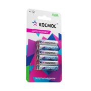 Батарейка  LR03 (АAA) 1.5V Alkaline 12BL, КОСМОС