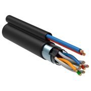 Витая пара F/UTP кат 5е 4 пары 24AWG solid LDPE + каб пит 2x0.75мм кв чер 305м