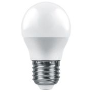 Лампа светодиодная LED 9вт Е27 белый матовый шар Feron.PRO