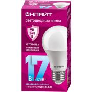 Лампа светодиодная 17вт OLL-A60-17-230-6.5K-E27 PRO 90-240В ОНЛАЙТ