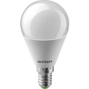 Лампа светодиодная LED 8вт E14 теплый матовый шар