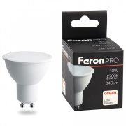 Лампа светодиодная LED 10вт 230в GU10 белый Feron.PRO