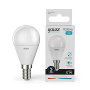 Лампа светодиодная LED 12 Вт 920 лм 4100К шар P45 нейтральный E14 AC 220В Elementary Gauss