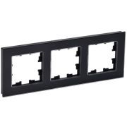 BRITE Рамка 3 поста РУ-3-2-БрЧ стекло черный