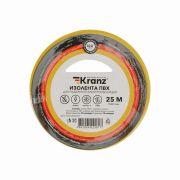 Изолента ПВХ 19 мм х 25 м, желтая | KR-09-2202 | Kranz