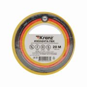 Изолента ПВХ 0.13х15 мм, 20 м, желтая | KR-09-2602 | Kranz