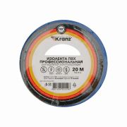 Изолента ПВХ профессиональная, 0.18х19 мм, 20 м, синяя | KR-09-2805 | Kranz