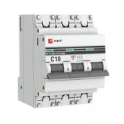 Авт. выкл. 3P 10А (C) 6кА ВА 47-63M  | mcb4763m-6-3-10C-pro | EKF