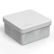 Коробка распределительная 80х80х40мм IP66 8 вводов серая для прямого монтажа двухкомпонентная безгалогенная (HF) (132шт/кор) | 60-0210 | Промрукав