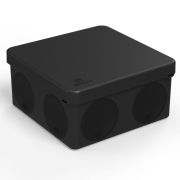 Коробка распределительная 100х100х50мм IP66 8 вводов черная для прямого монтажа двухкомпонентная безгалоген (HF) (66шт/кор) | 60-0300-9005 | Промрукав