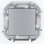 Inspiria Алюминий Переключатель проходной 1-клавишный С/У без рамки IP44 | 673672 | Legrand