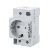 Розетка модульная на DIN-рейку 2P+PEN 16A РМ-102 220В D | 18012DEK | DEKraft
