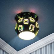 Светильник точечный декоративный DK88-2 декор 3D квадрат G9,220V, 35W, серебро/мультиколор | Б0032366 | ЭРА