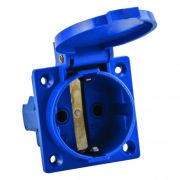 Розетка 112 панельная скрытая с крышкой 2Р+PЕ 16А 220В IP44 EKF | ps-112-16-220 | EKF