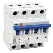 Выключатель автоматический четырехполюсный OptiDin BM63-4C25-УХЛ3 (Новый) | 260890 | КЭАЗ