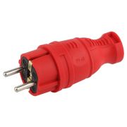 V8-RED-IP44 ЭРА Вилка каучуковая з/з прямая 16A IP44 красная | Б0044547 | ЭРА