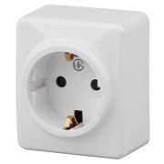 Розетка 2P+E Schuko, 16АХ-250В,11-2203-01, ОУ, Эксперт, белый (16/160/3200) |Б0020685 | ЭРА
