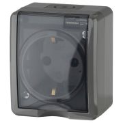 Розетка 2P+E IP54, 16АХ-250В, 11-2401-03, ОУ, Эксперт, серый (16/160/2560) |Б0020713 | ЭРА
