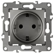 Розетка 12-2101-12 2P+E Schuko, 16АХ-250В,  графит (10/100/2500) |Б0019319 | ЭРА