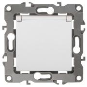 Розетка 12-2103-01 2P+E Schuko со шторками с крышкой, 16АХ-250В,  белый (10/100/2800) |Б0014693 | ЭРА