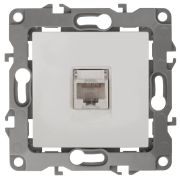 Розетка информационная 12-3107-01 RJ45,  белый (10/100/2800) |Б0014723 | ЭРА