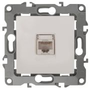 Розетка информационная 12-3107-02 RJ45,  слоновая кость (10/100/3200) |Б0014724 | ЭРА