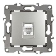 Розетка телефонная 12-3105-03 RJ11,  алюминий (10/100/2500) |Б0014713 | ЭРА