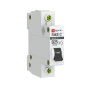 Выключатель автоматический однополюсный 1P 25А (B) 4,5кА ВА 47-29 EKF Basic|mcb4729-1-25-B|EKF